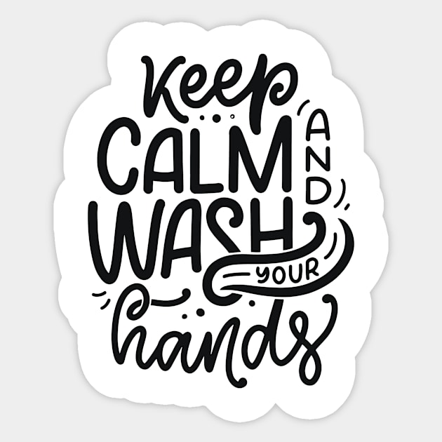 Keep Calm & Wash Your Hands | Social Distancing Sticker by Shifted Time